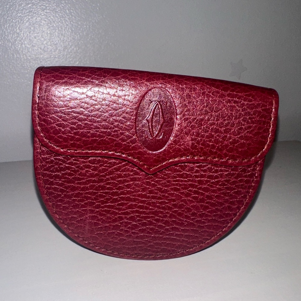 Cartier Coin Purse in Red Bordeaux!